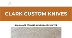 Desktop Screenshot of clarkcustomknives.com