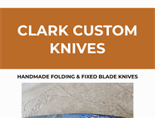 Tablet Screenshot of clarkcustomknives.com